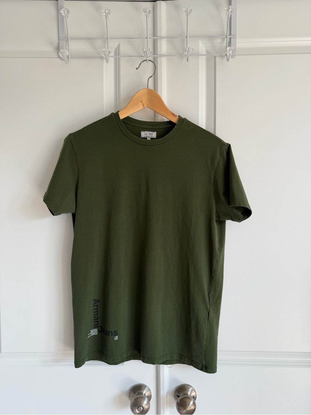 Armani Jeans Olive Green Short Sleeve Crewneck Tee